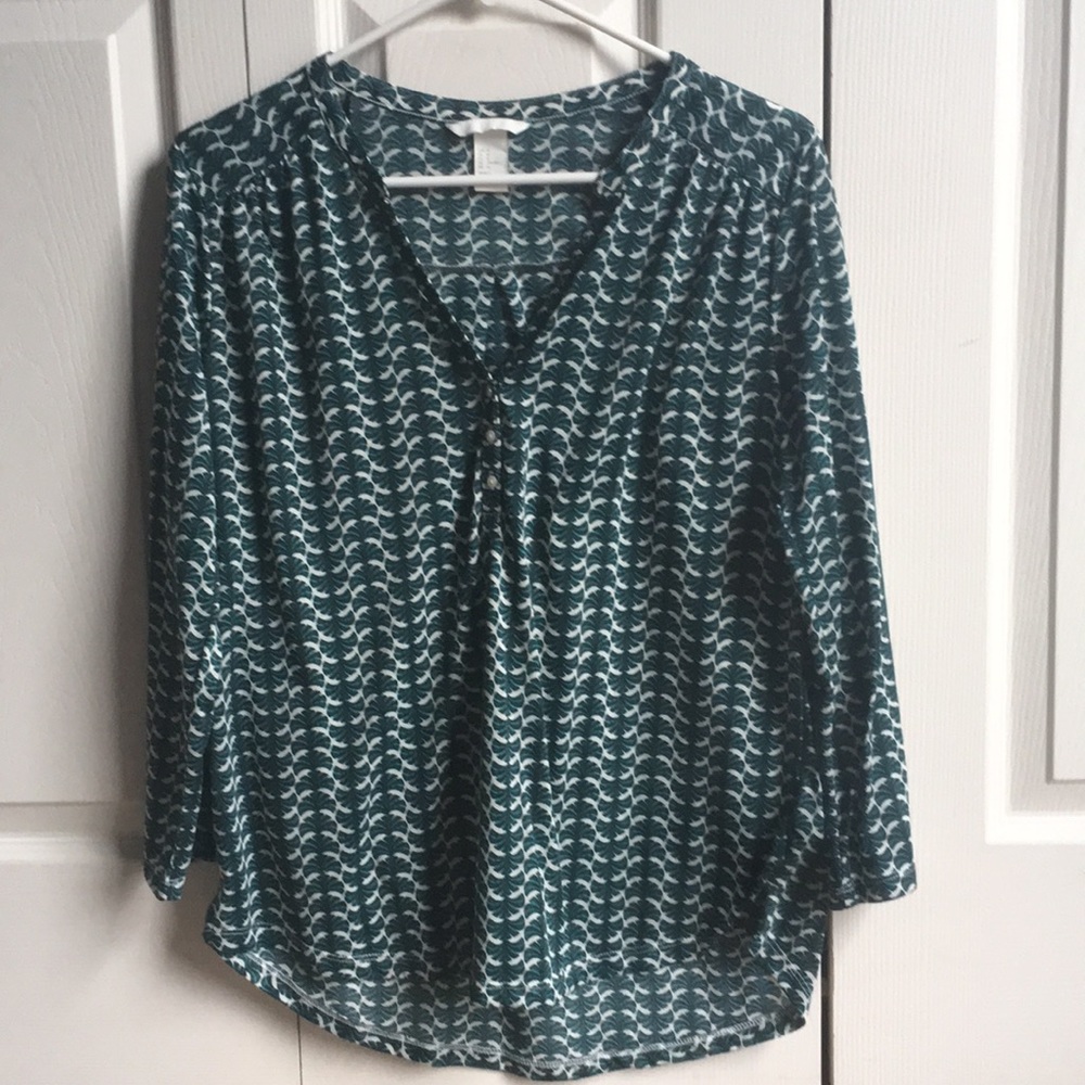Palm leaves 3/4 length shirt***